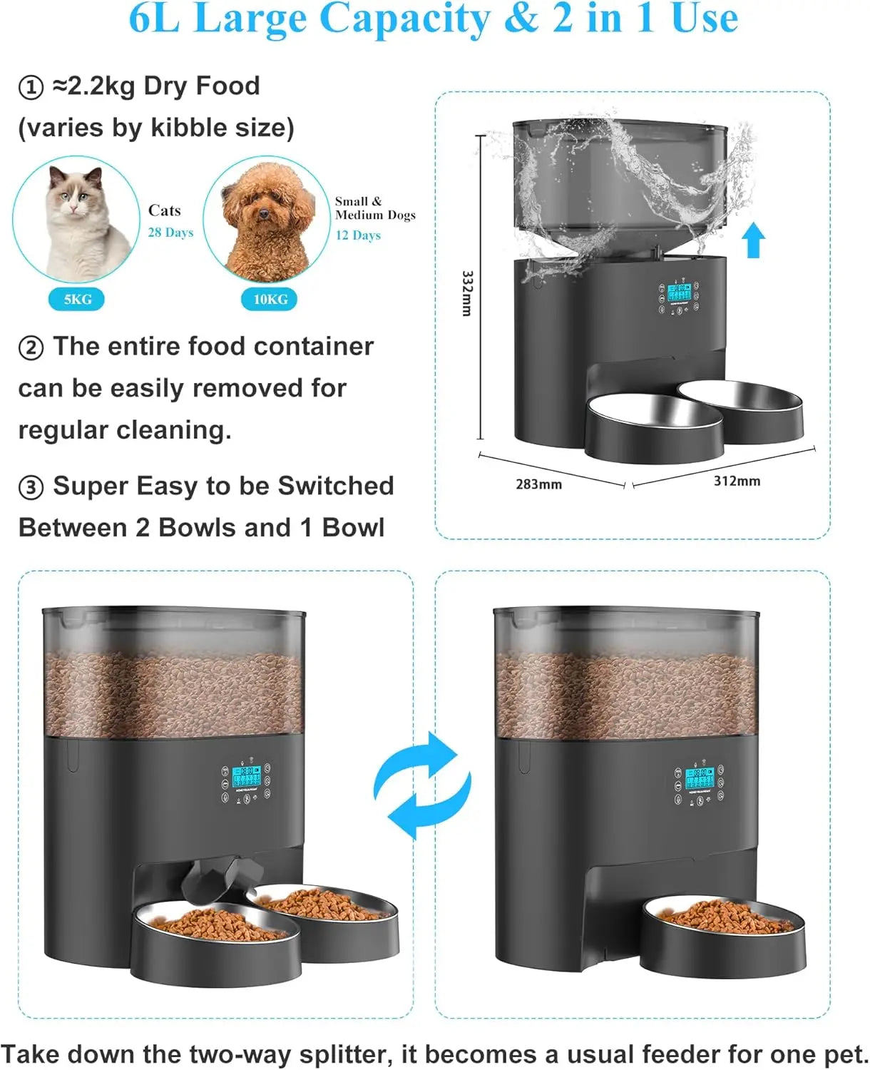 Automatic Cat or Dog Feeder
