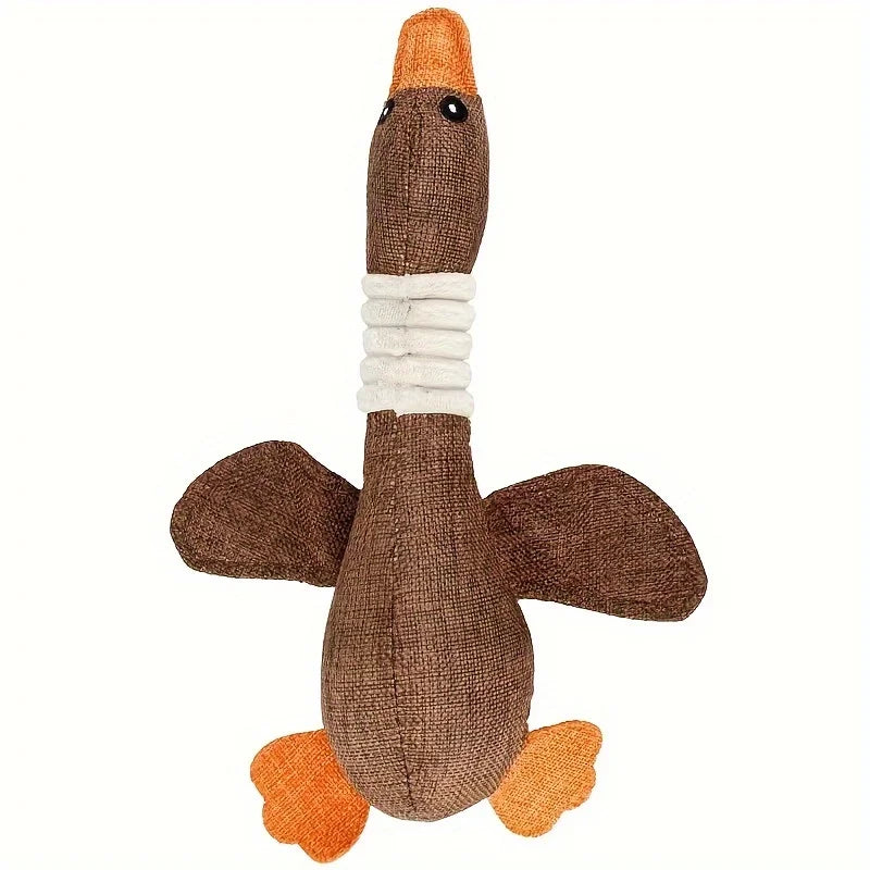 1PC Dogs And Cats Tricolor Wild Goose Plush Sound Toy Grinding Teeth Bite Resistant From High Boredom Pet Supplies
