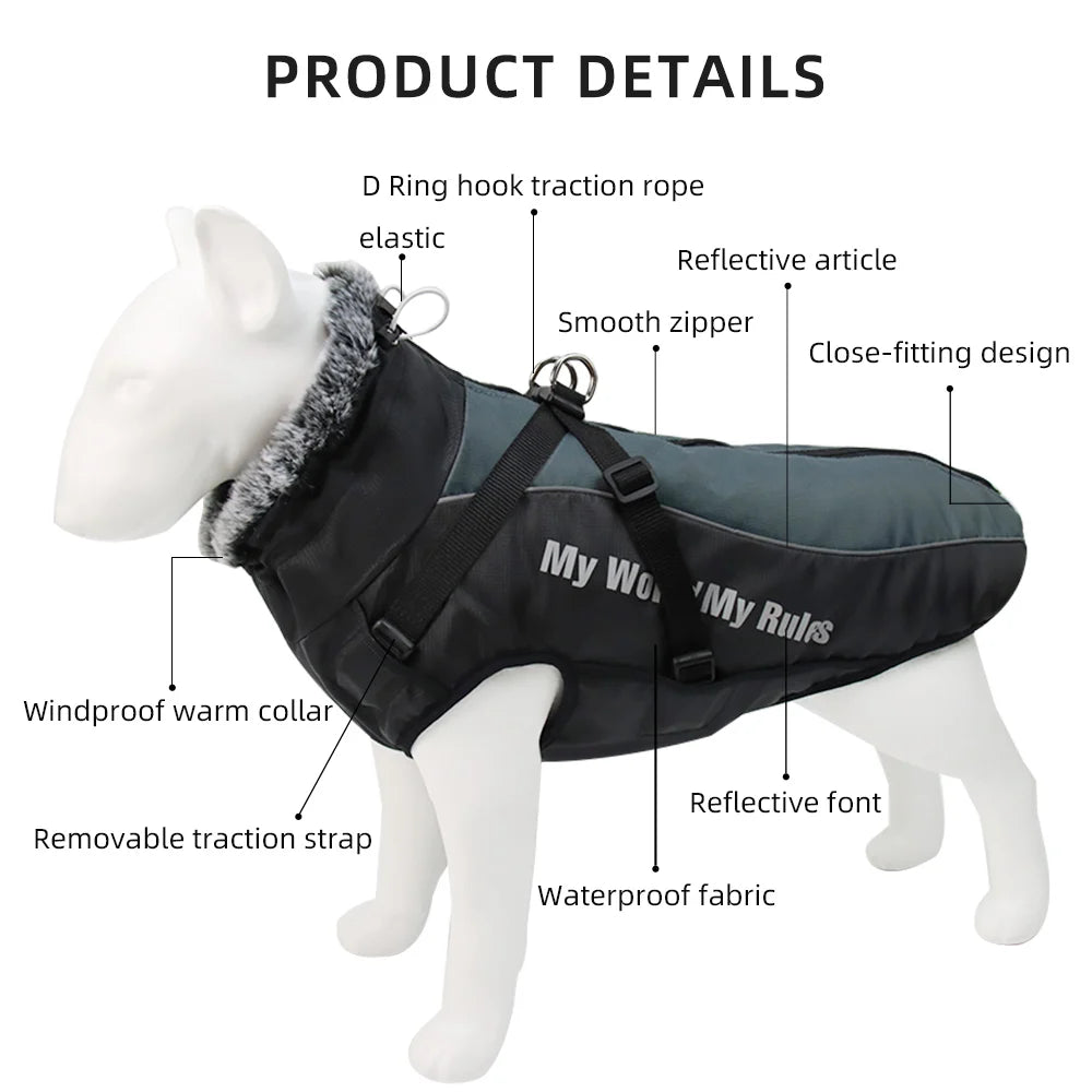 Large Dog  Waterproof Dogs Jacket