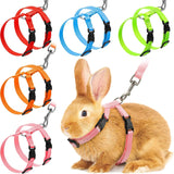 Adjustable Rabbit Cat Harness and Leash Set