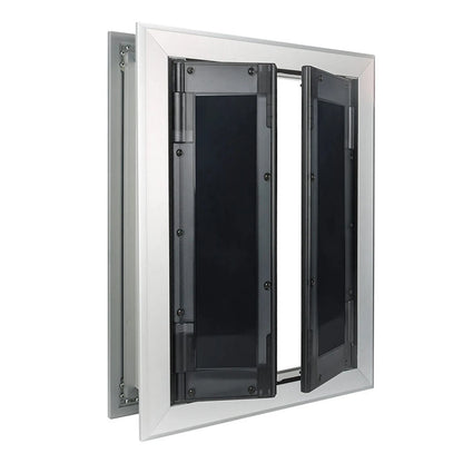 Dogs Door with Flap Heavy Duty Doors Large Aluminum Pet Door Energy Efficient Durable for Exterior Outdoor Indoor Wall Door