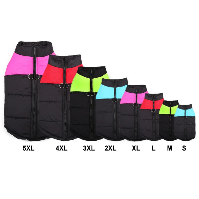 8 Size S-5XL Waterproof Warm Large Dog Vest Cat Puppy Ski Coats
