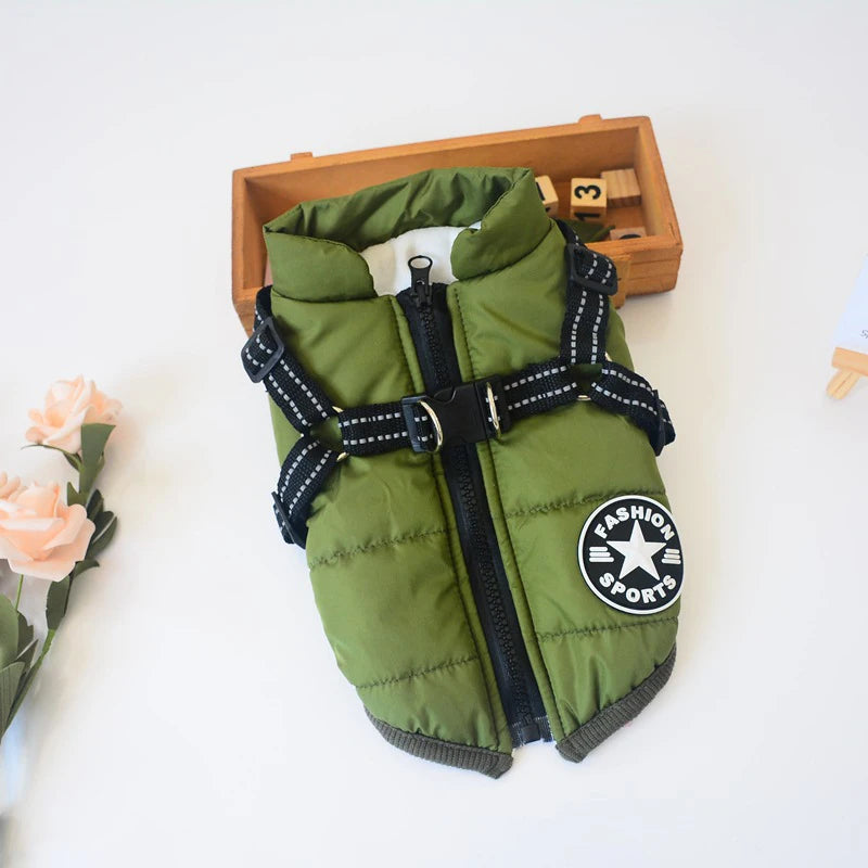 Pet Dog Jacket With Harness