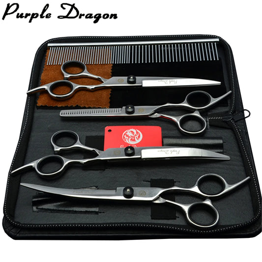 Purple Dragon 6" 7" Stainless Pet Beauty Scissors