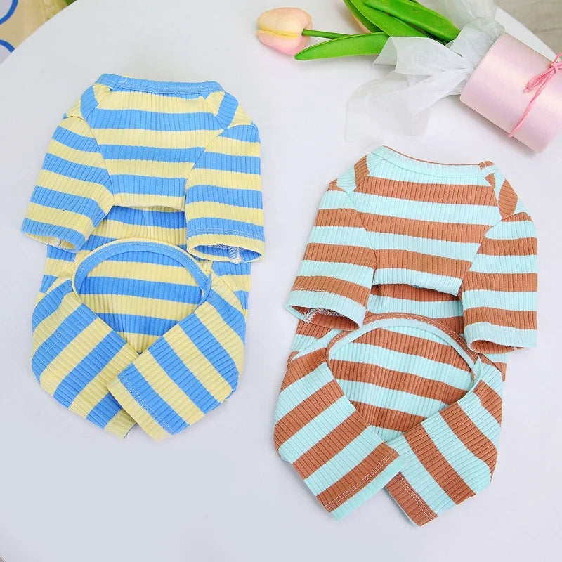 Pet Jumpsuits Fashion Striped