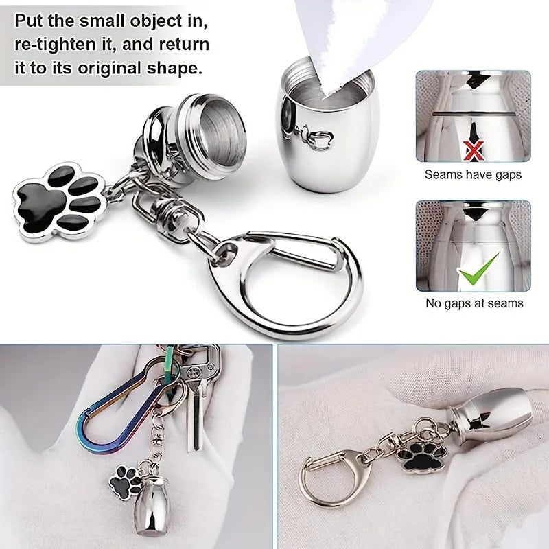 Pet Urns Keychain Dog/Cat  for Memorial Ashes