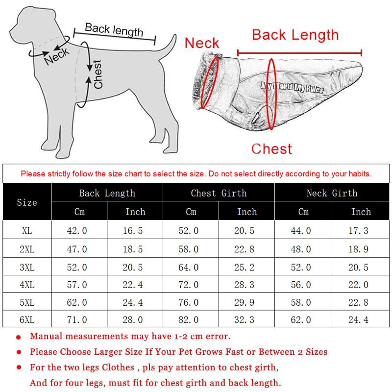 Large Dog  Waterproof Dogs Jacket