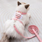 Cat/Dog Harness Leash Collar Set Adjustable