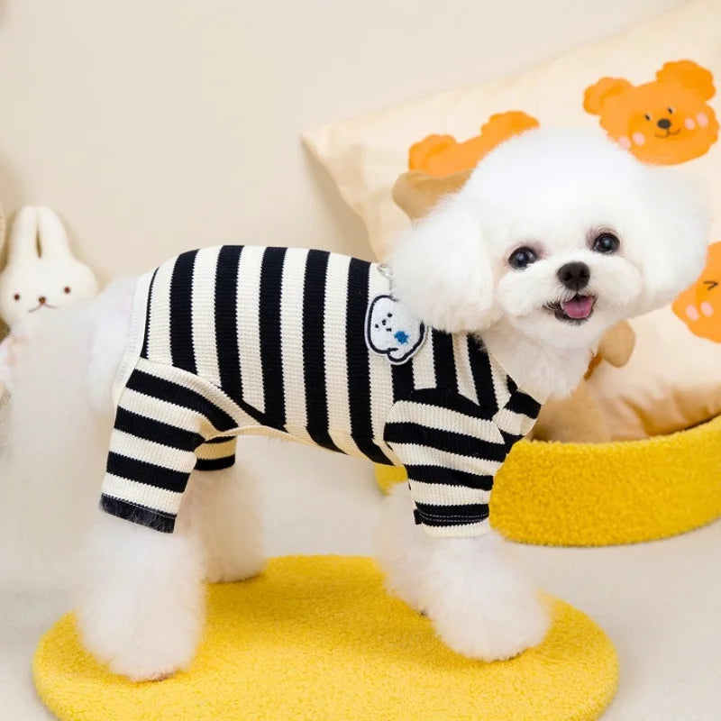 Pet Jumpsuits Fashion Striped