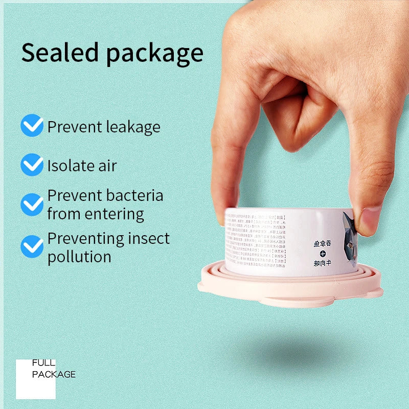 Portable Silicone Pet Canned Sealer With or Without Spoon