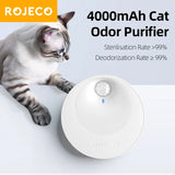 Smart Cat Litter Deodoriser 4000mAh Cat Odor Purifier For Cat Litter Box Automatic Pet Toilet Deodorant Purifier Supplies