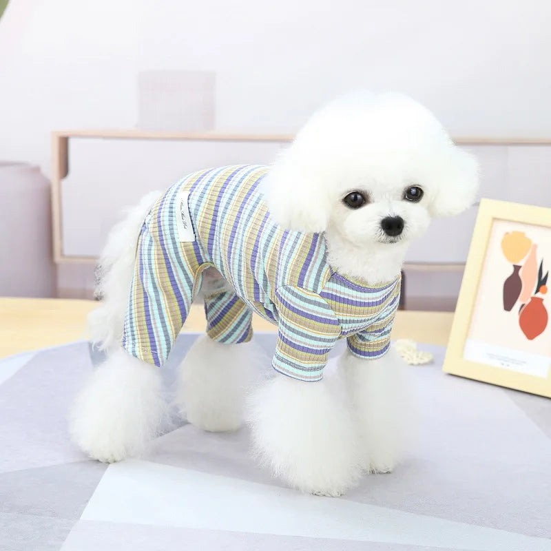 Pet Jumpsuits Fashion Striped