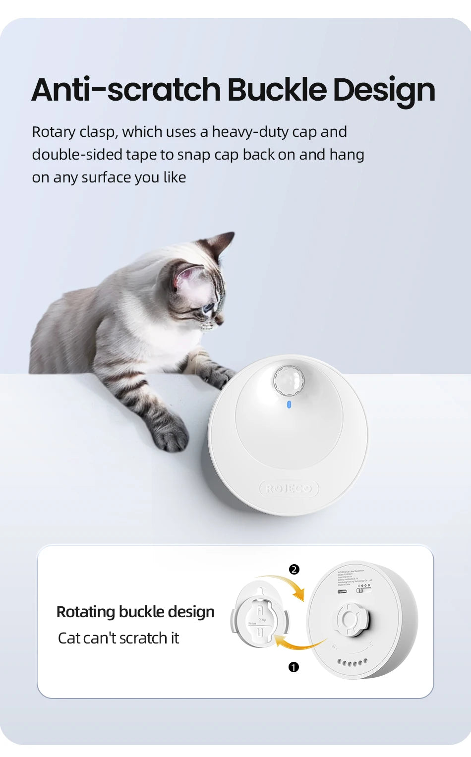 Smart Cat Litter Deodoriser 4000mAh Cat Odor Purifier For Cat Litter Box Automatic Pet Toilet Deodorant Purifier Supplies