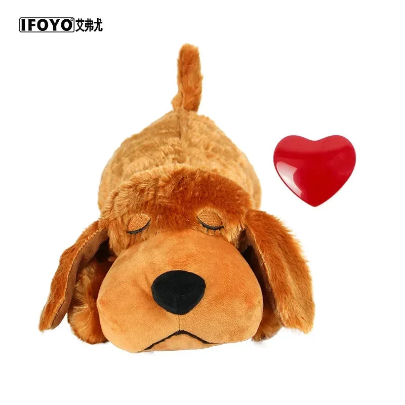 Heartbeat Stuffed Toy Comfortable Dogs Toy For Anxiety Relief Doggy Behavioral Training Aid