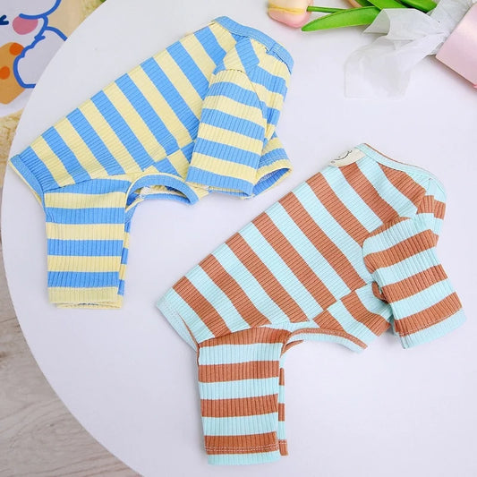 Pet Jumpsuits Fashion Striped