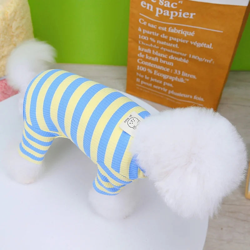 Pet Jumpsuits Fashion Striped