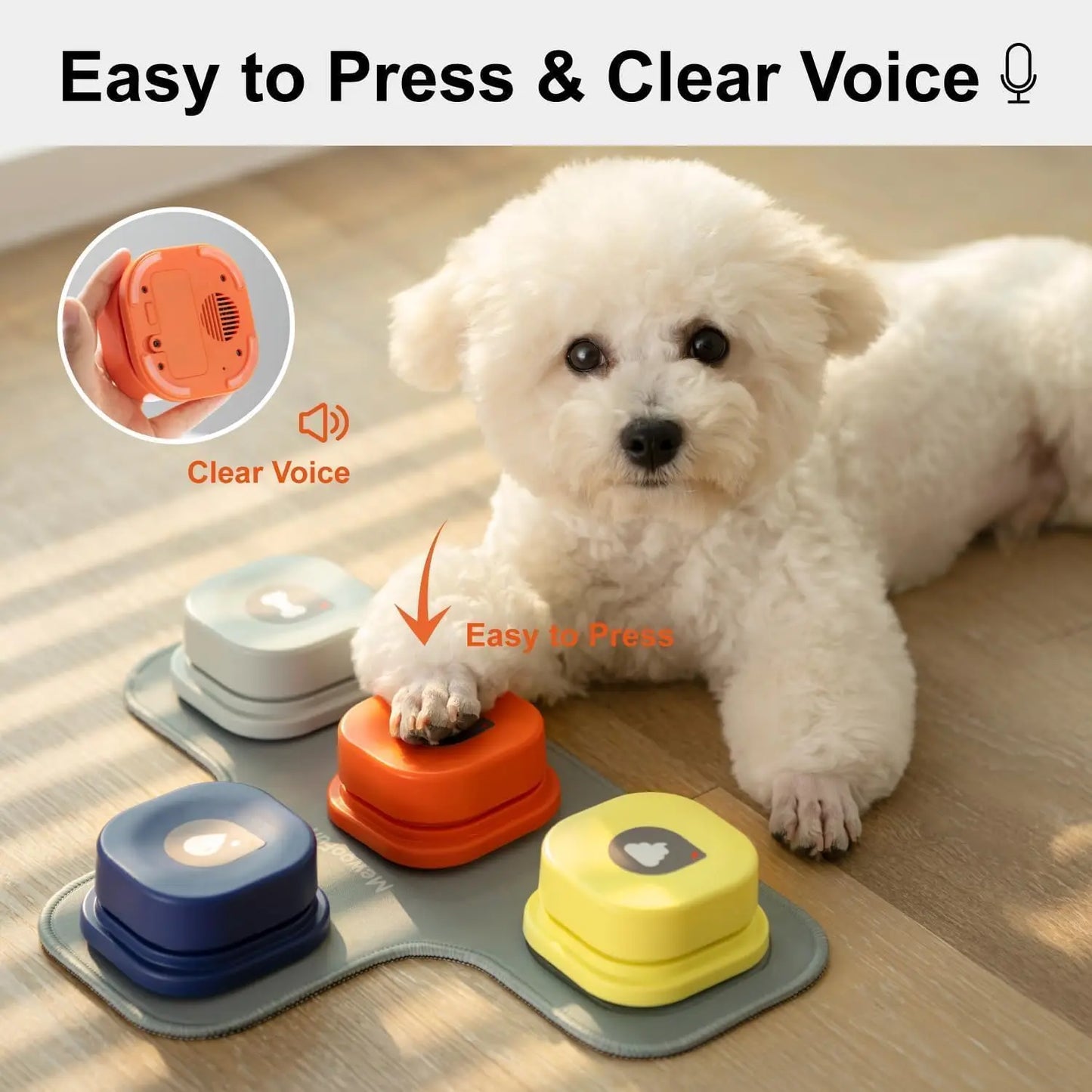 Dog Toy with Button Record Talking Pet Communication Vocal Training Interactive
