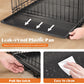 Metal Wire Dog Cage with Plastic Leak-Proof Pan Tray