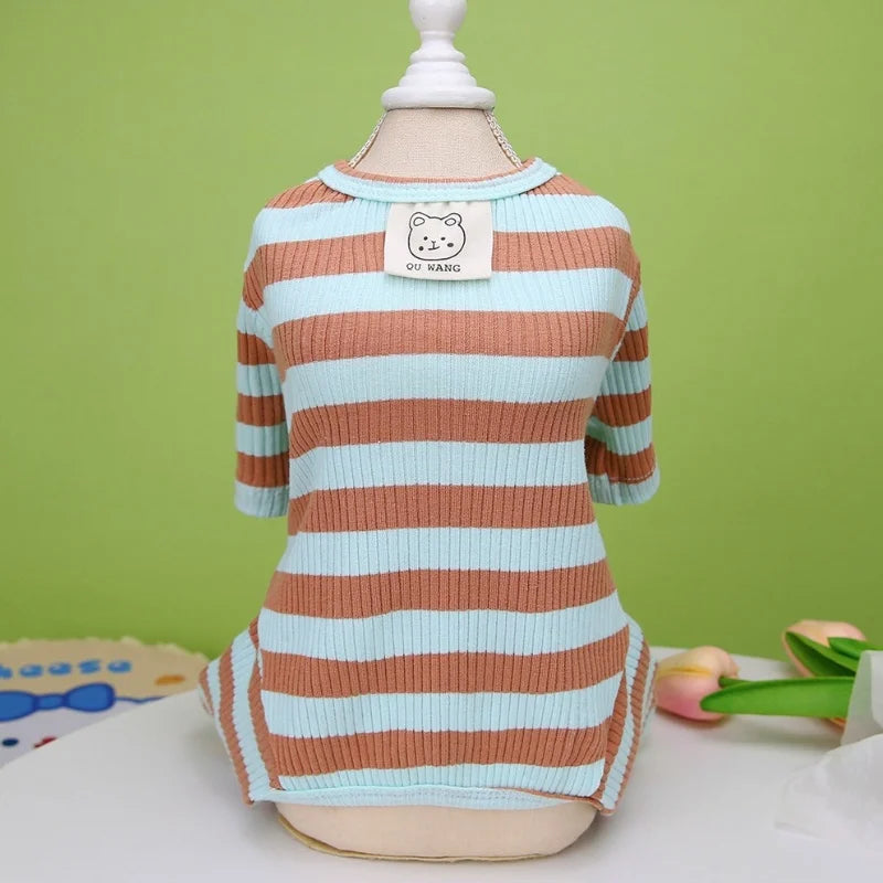 Pet Jumpsuits Fashion Striped