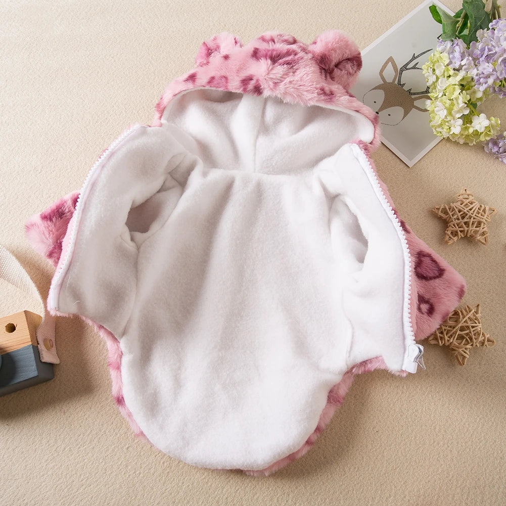 Fleece Dog Hoodie Winter Warm Pet Dog Clothes
