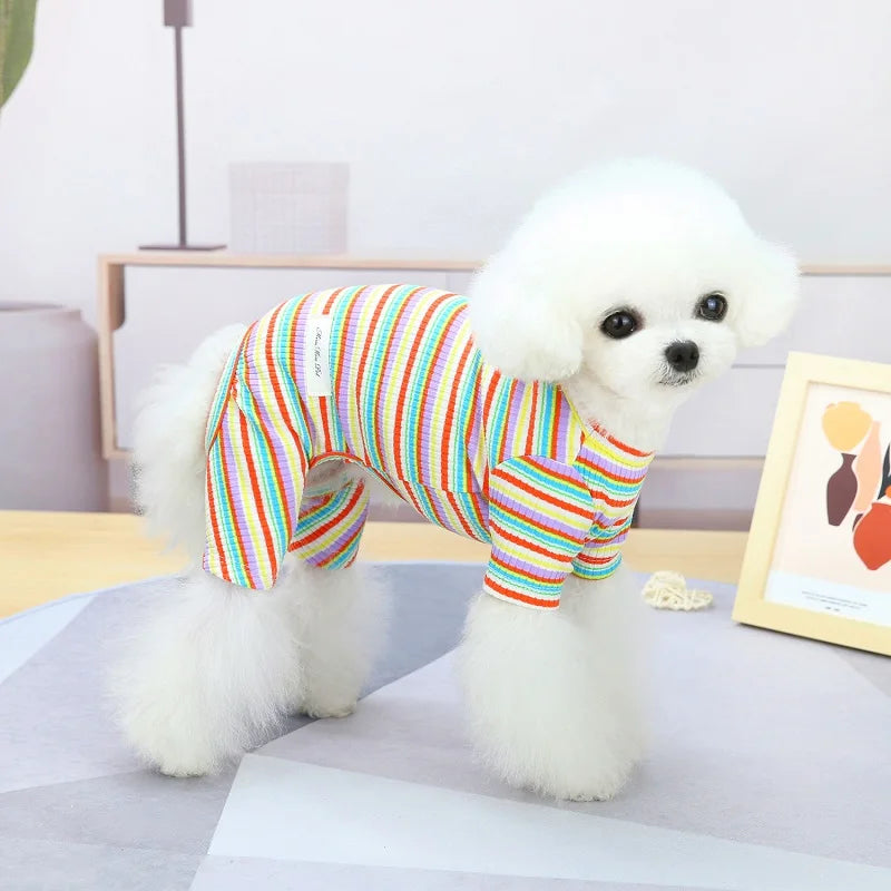 Pet Jumpsuits Fashion Striped