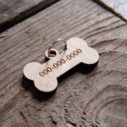 Custom Wooden Dog ID Tag