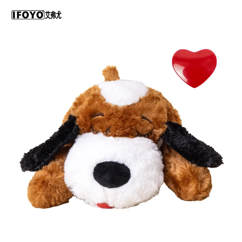 Heartbeat Stuffed Toy Comfortable Dogs Toy For Anxiety Relief Doggy Behavioral Training Aid