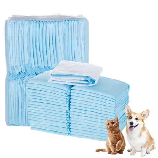 100/50/40/20PCS Absorbent Dogs Disposable Pee Pads Quick Dry Surface Mat Clean Cushion Dog Supplies