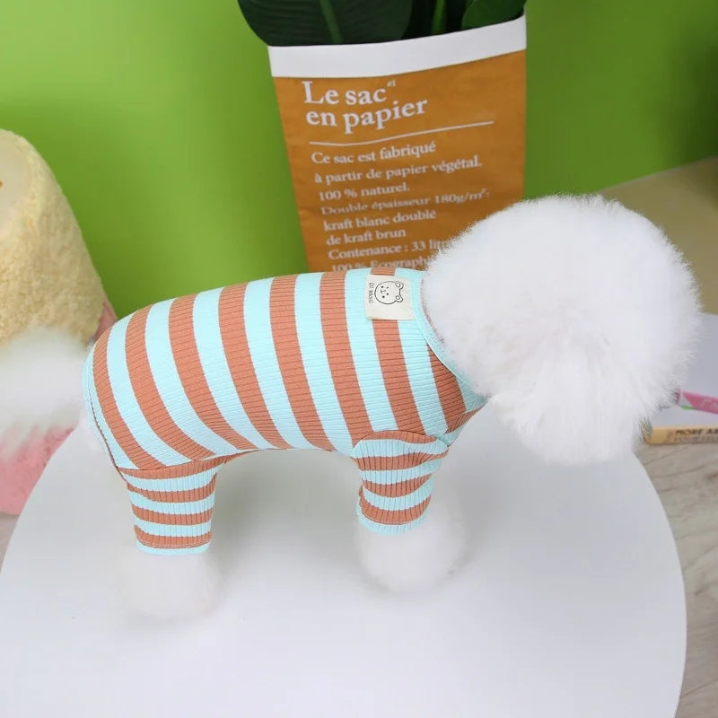 Pet Jumpsuits Fashion Striped