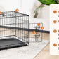 Metal Wire Dog Cage with Plastic Leak-Proof Pan Tray