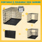 Metal Wire Dog Cage with Plastic Leak-Proof Pan Tray