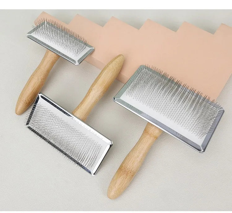 Dog Brush Pet Hair Remover Massage Cat Brush Pet Grooming Stainless Steel Combs for Cats Hair Knot Opening