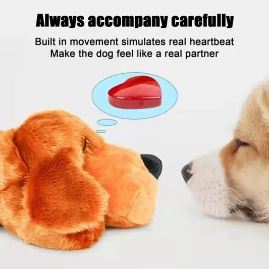 Heartbeat Stuffed Toy Comfortable Dogs Toy For Anxiety Relief Doggy Behavioral Training Aid