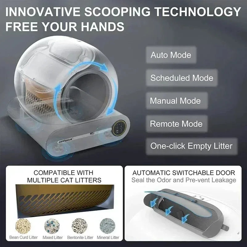 Automatic Intelligent Closed Cat Litter Pan