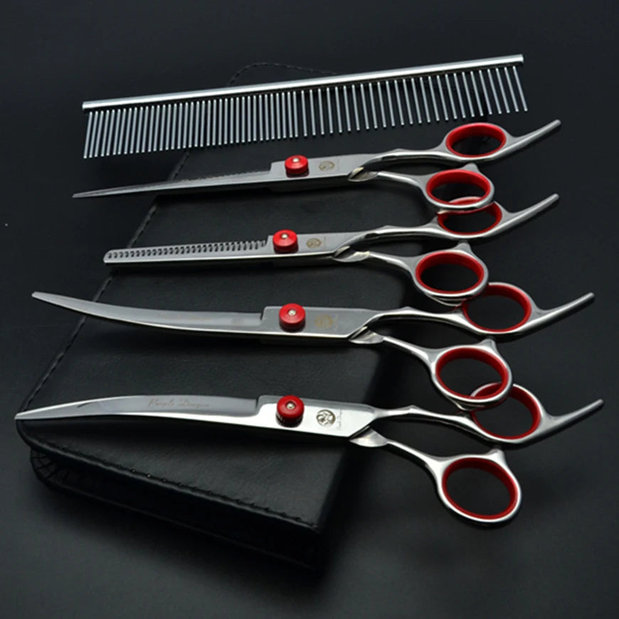 Purple Dragon 6" 7" Stainless Pet Beauty Scissors