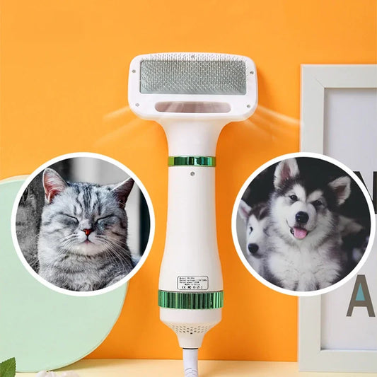 Pet Hair Dryer 2 with Slicker Brush Grooming