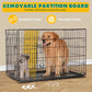 Metal Wire Dog Cage with Plastic Leak-Proof Pan Tray