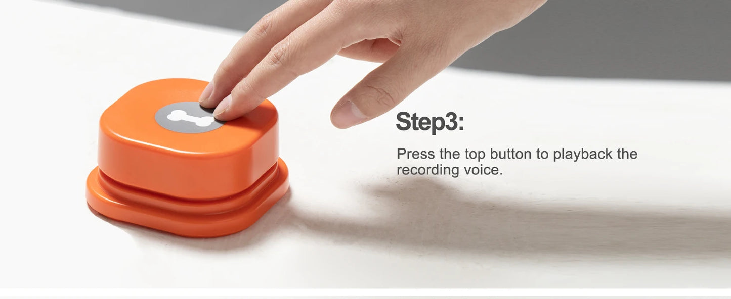 Dog Toy with Button Record Talking Pet Communication Vocal Training Interactive