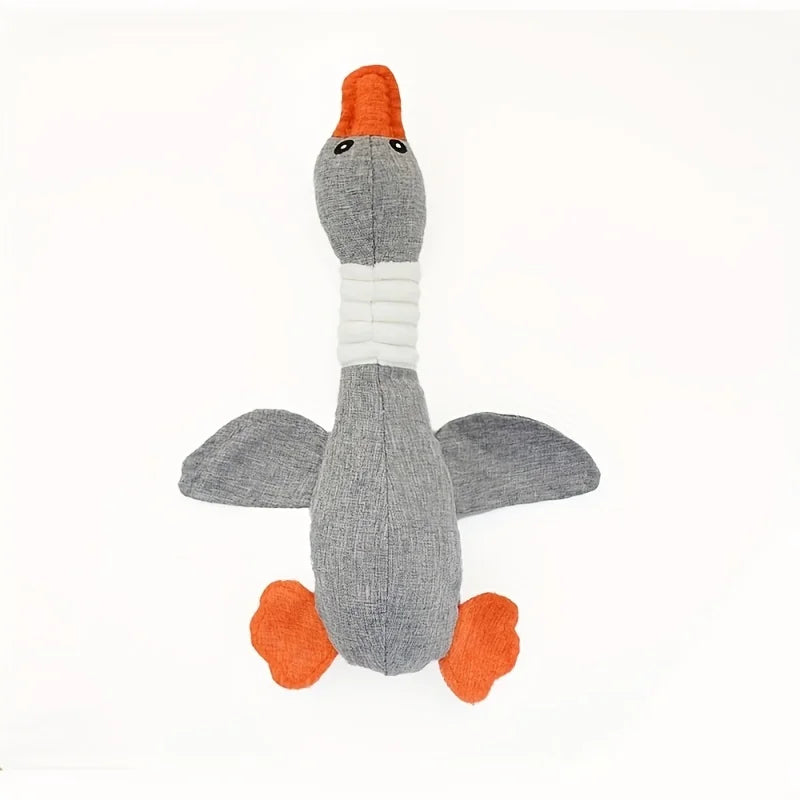 1PC Dogs And Cats Tricolor Wild Goose Plush Sound Toy Grinding Teeth Bite Resistant From High Boredom Pet Supplies