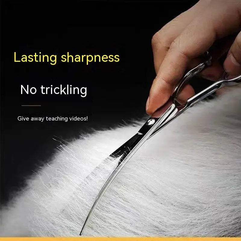 Fur Trimming Bent Scissors