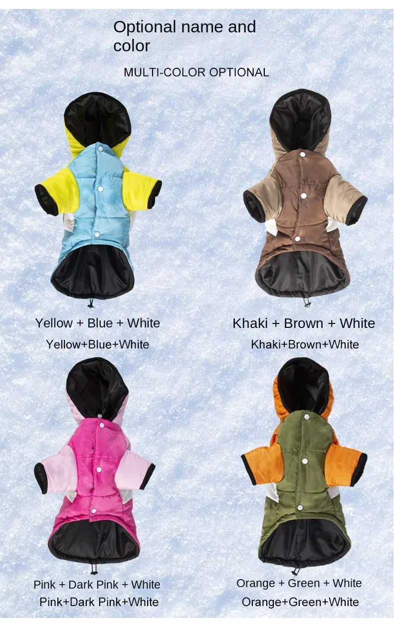 Dog Winter Pet Cotton Jacket  For Small Medium Dogs Cats