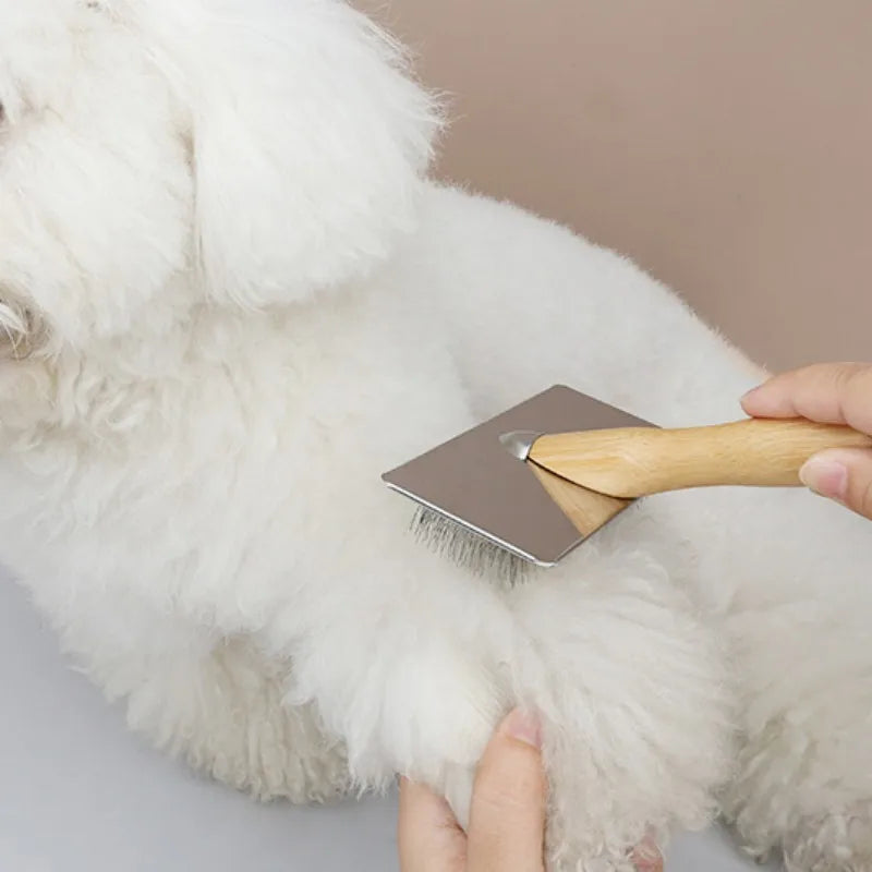 Dog Brush Pet Hair Remover Massage Cat Brush Pet Grooming Stainless Steel Combs for Cats Hair Knot Opening