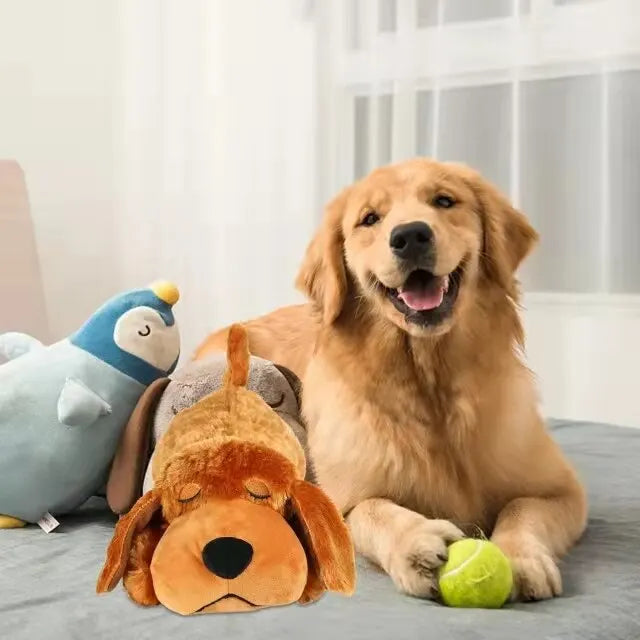 Heartbeat Stuffed Toy Comfortable Dogs Toy For Anxiety Relief Doggy Behavioral Training Aid