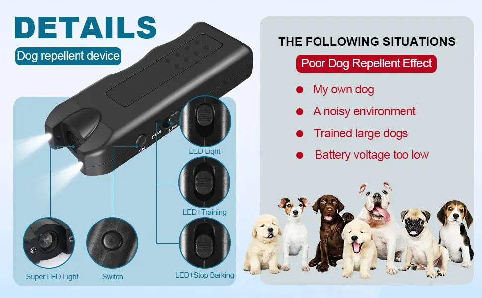 Ultrasonic Dog Repeller 2024 New Dog Bark Deterrent Devices,Anti Barking Device For Dogs,Dog Repellent