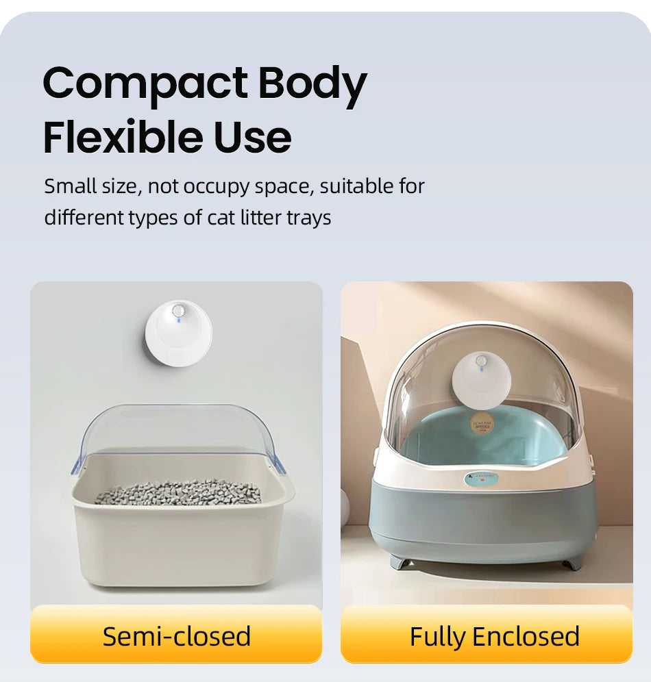 Smart Cat Litter Deodoriser 4000mAh Cat Odor Purifier For Cat Litter Box Automatic Pet Toilet Deodorant Purifier Supplies