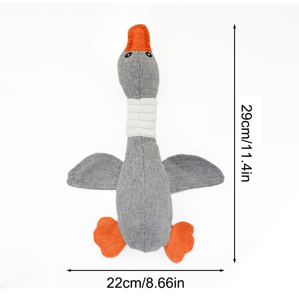 1PC Dogs And Cats Tricolor Wild Goose Plush Sound Toy Grinding Teeth Bite Resistant From High Boredom Pet Supplies