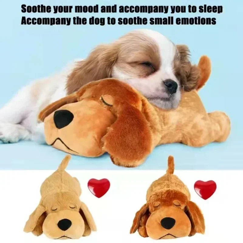 Heartbeat Stuffed Toy Comfortable Dogs Toy For Anxiety Relief Doggy Behavioral Training Aid