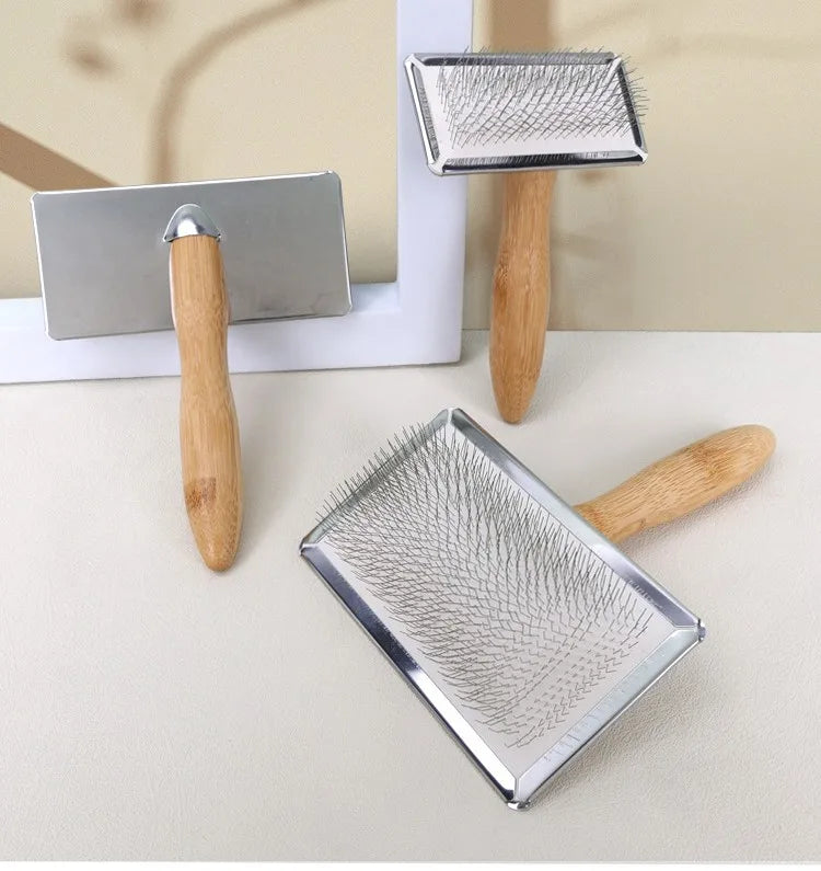 Dog Brush Pet Hair Remover Massage Cat Brush Pet Grooming Stainless Steel Combs for Cats Hair Knot Opening