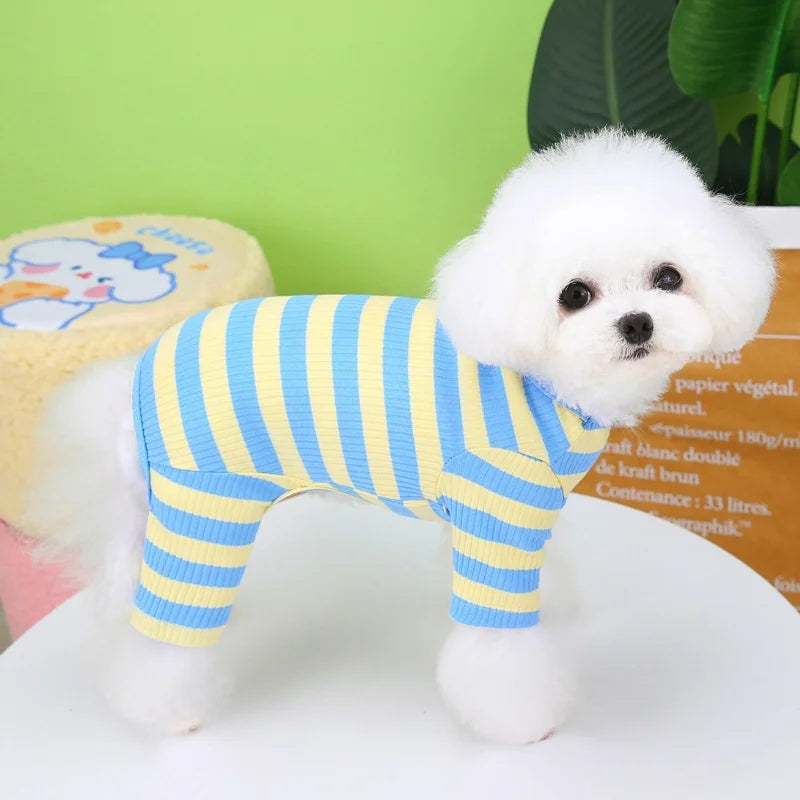 Pet Jumpsuits Fashion Striped