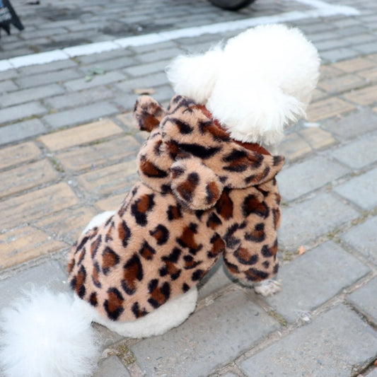 Fleece Dog Hoodie Winter Warm Pet Dog Clothes